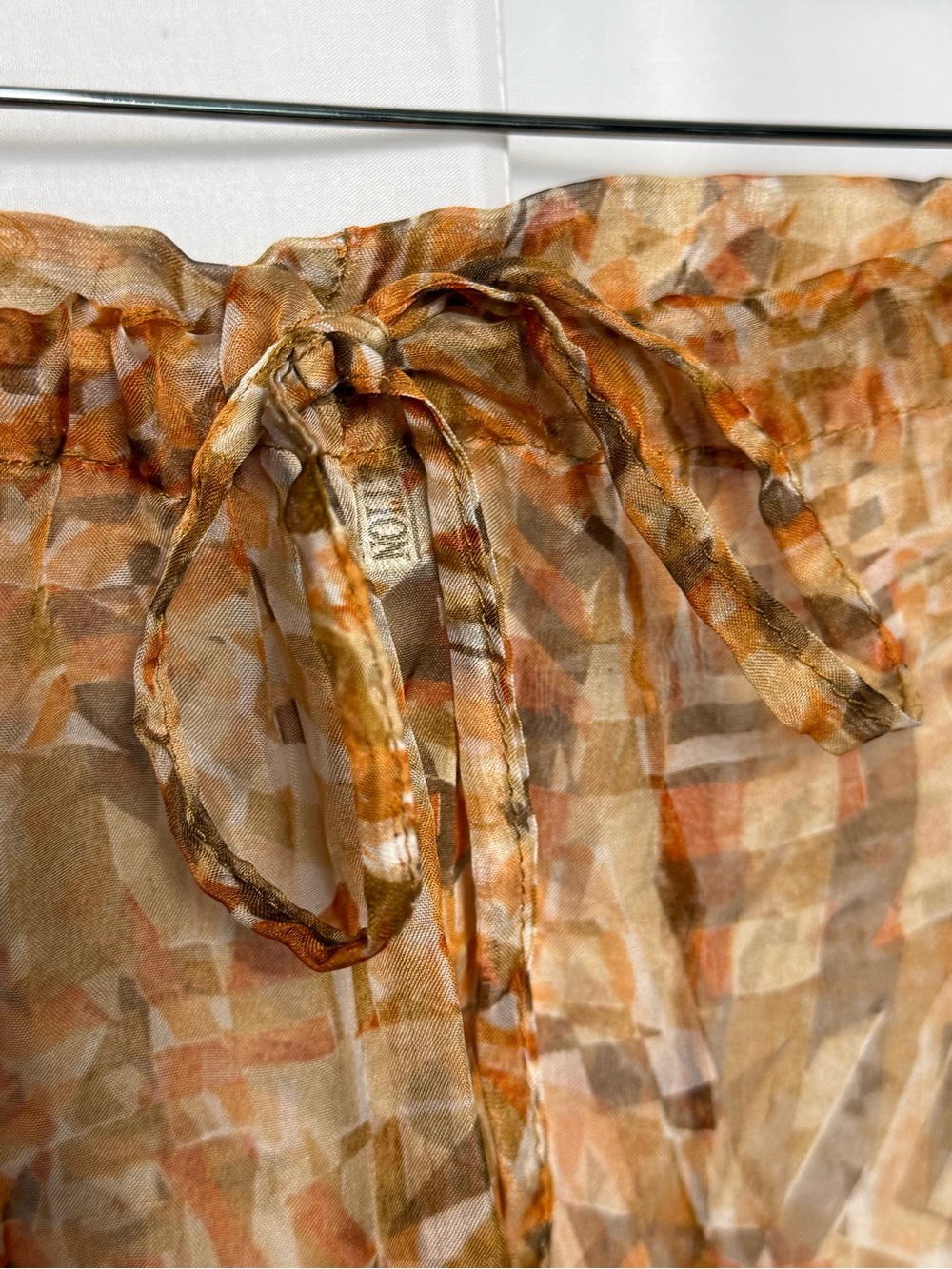 Collection XIIX Ltd. sheer wide-leg palazzo pants abstract geometric print - Picture 4 of 8
